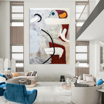 Artistic Hand - Crafted Textured Canvas Abstract for Bedroom & Dining Room DKH1108