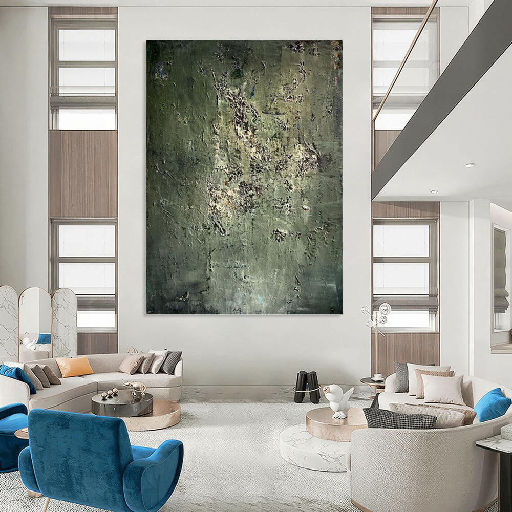 Massive Hand - Painted Textured Abstract Mural for Office & Hotel Suite DKH1195