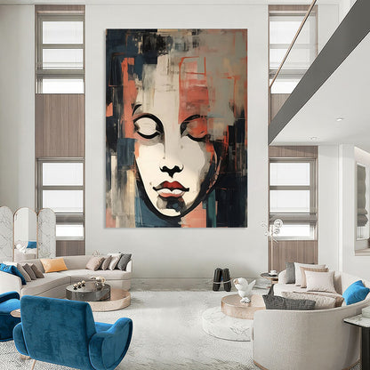 Velvet Petals: Grandiose Hand - Painted Custom Abstract Art for Office and Bar DTP124