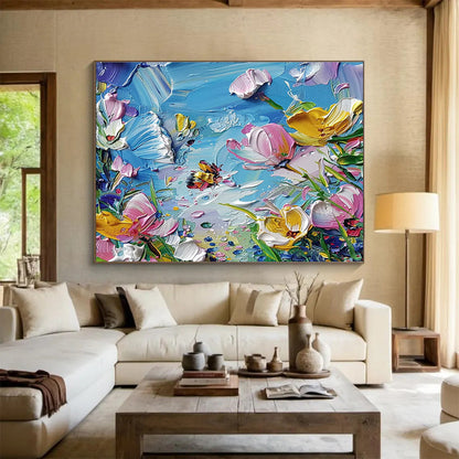 Aesthetically Pleasing Original Massive Textured Handmade Abstract Canvas for Interior Makeovers DKH834