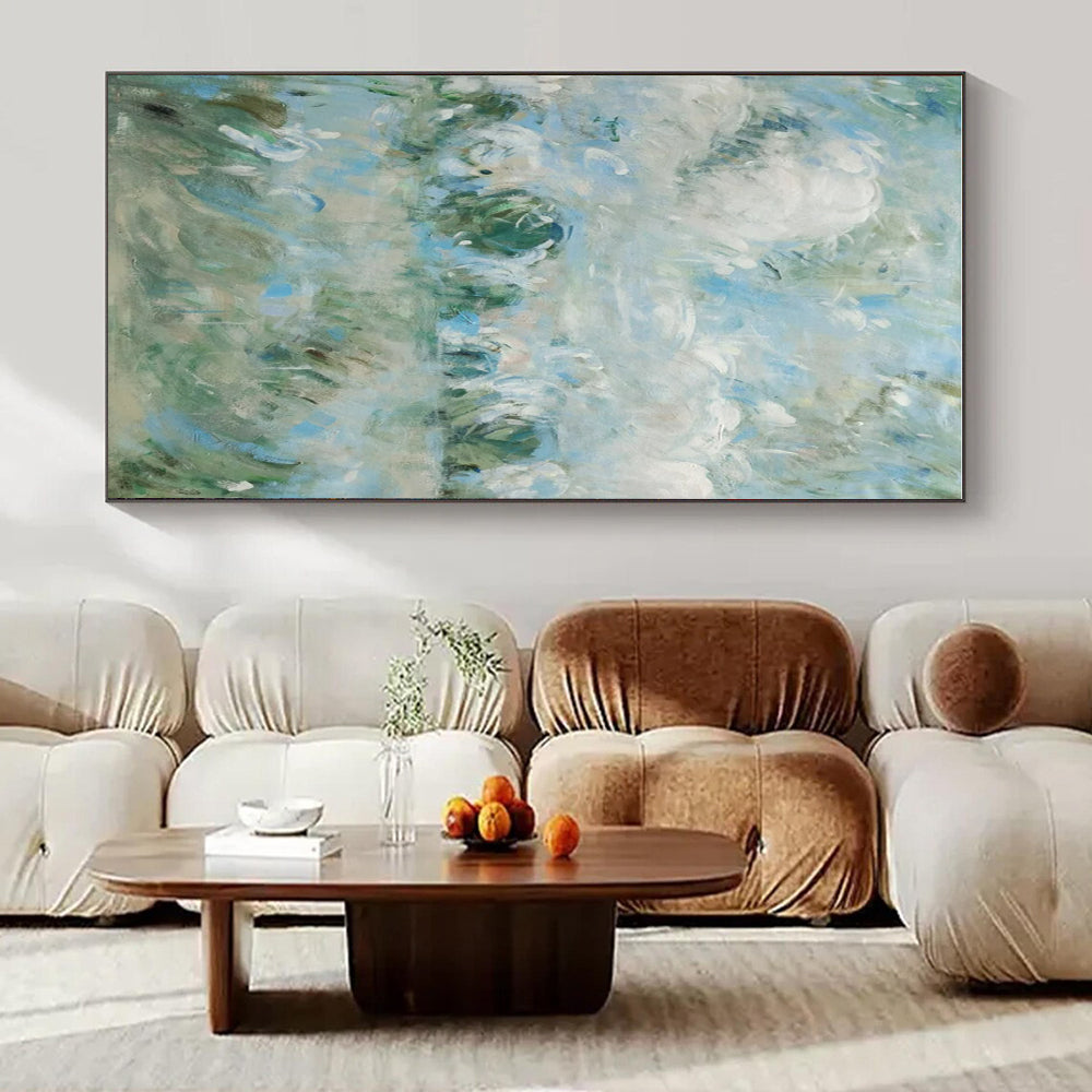 Large-Scale Hand-Painted Abstract Mural for Hallway & Hotel Ballrooms LargeART1439