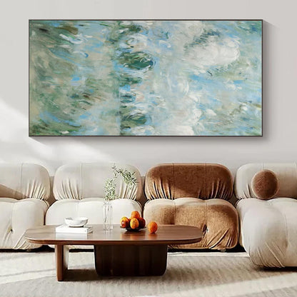 Large-Scale Hand-Painted Abstract Mural for Hallway & Hotel Ballrooms LargeART1439