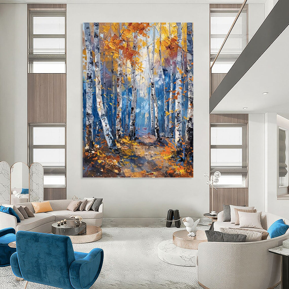 Large - Sized Mesmerizing Hand - Painted Textured Abstract on Canvas for Bedroom & Living Room DKH1406