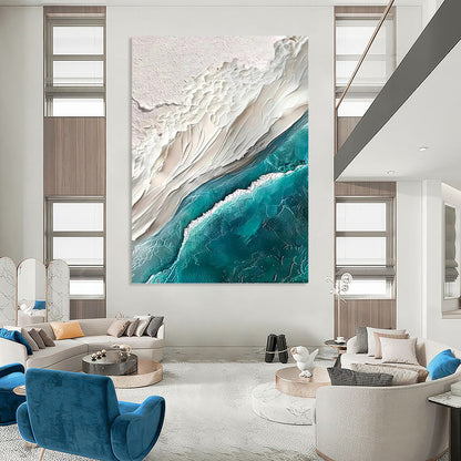 Stunning Hand - Painted Textured Abstract Painting on Canvas for Living Room & Hotel DKH1394