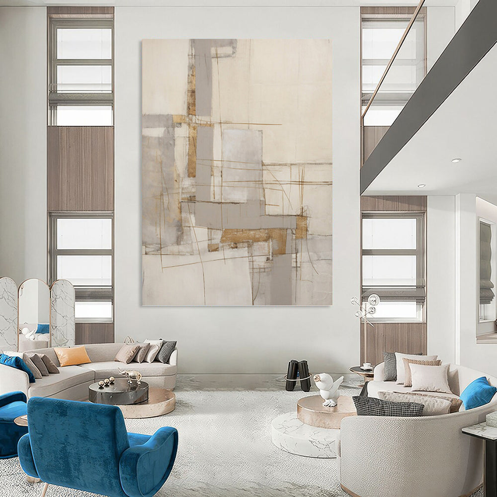 Captivating Hand - Painted Textured Abstract for Bedroom & Dining Room DKH1322