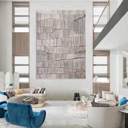 Colossal Hand - Painted Custom Textured Abstract Canvas for Dining Room & Bar DKH1034