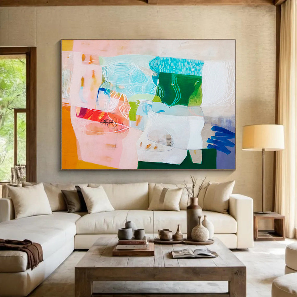 Bespoke Large Abstract Wall Decor for Hotel Suite DKH054