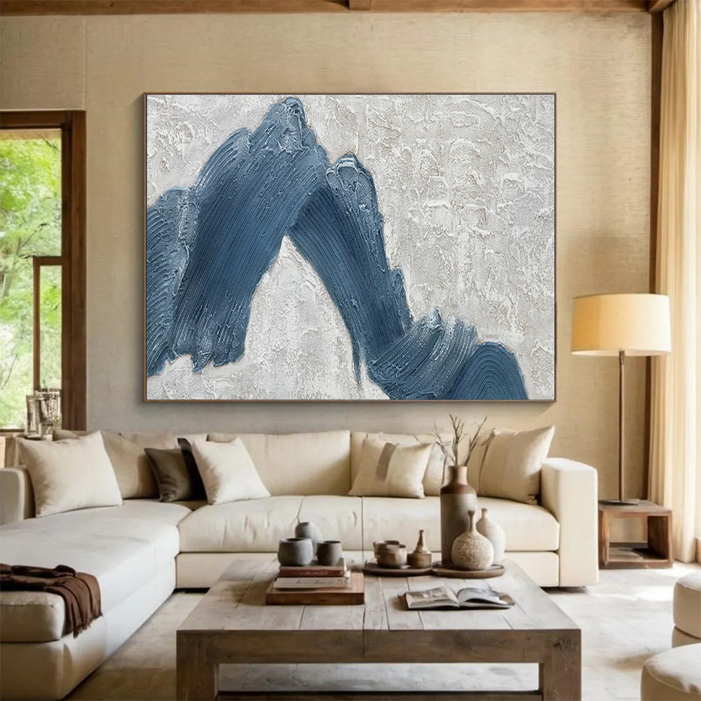 “Flaming Reverie” Giant Abstract Artwork for Living Room & Dining Room DKH214