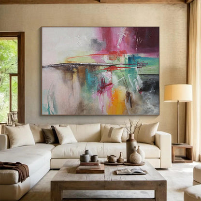 Grand - Sized Tailored Abstract Painting for Hotel Lobby DKH006