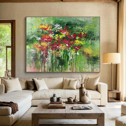 Custom - Designed Giant Abstract Canvas for Entryway DKH008