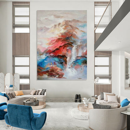 Gigantic Hand-Painted Abstract Mural for Living Room & Dining Room LargeART2346