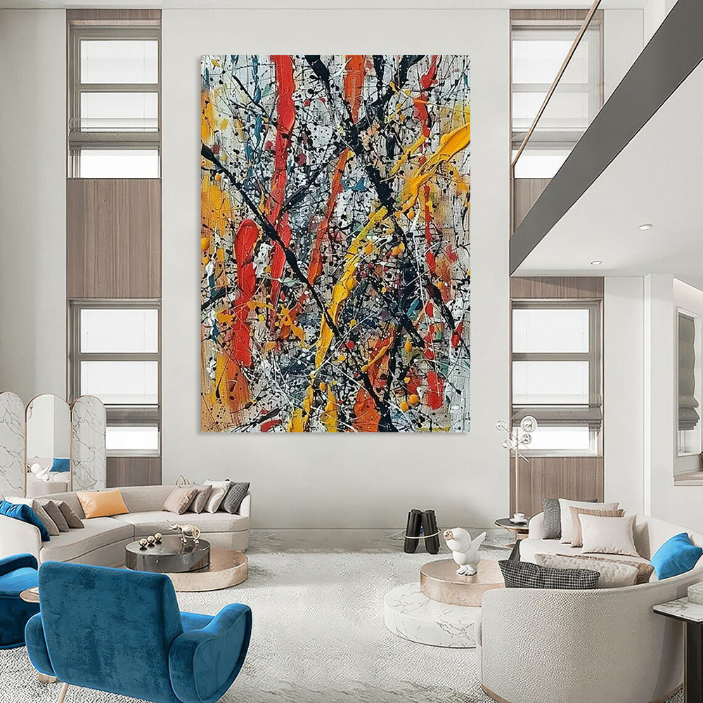 Grandiose Hand-Painted Abstract Art for Bedroom & Hotel Lobby LargeART2355