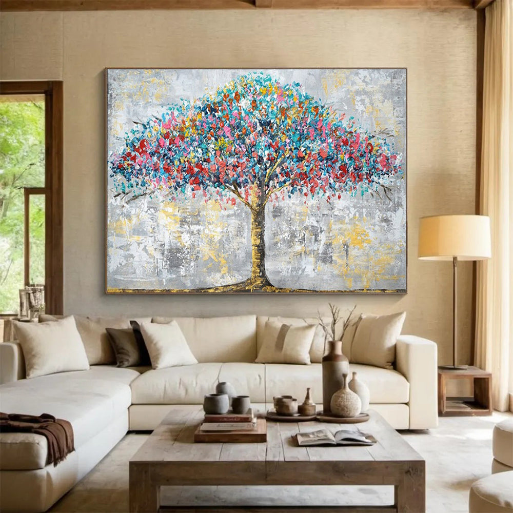 Huge Hand-Painted Abstract Artwork for Living Room & Office LargeART1514