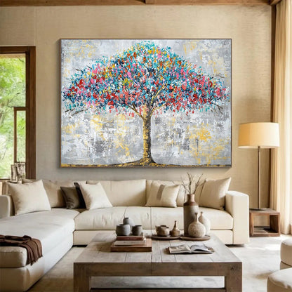 Huge Hand-Painted Abstract Artwork for Living Room & Office LargeART1514