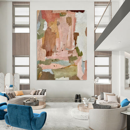 Enormous-Sized Hand-Painted Abstract Installations for Dining Room & Hallway LargeART2285