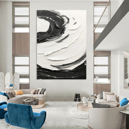 Custom Hand-Painted Abstract Art for Living Room & Hallway DTP380