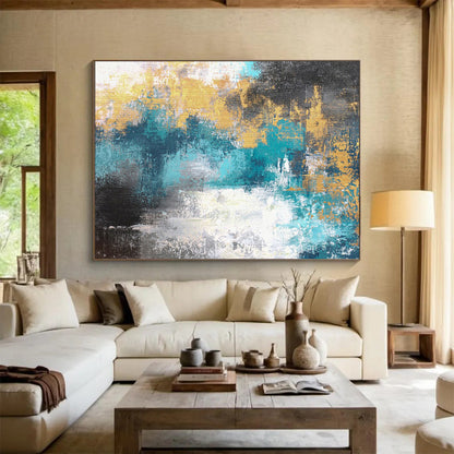 Big Custom - Made Abstract Canvas for Dining Room DKH004