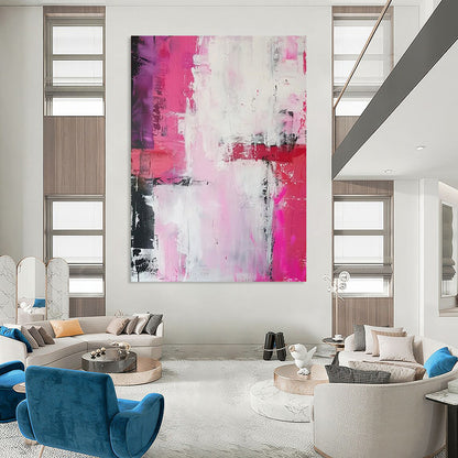 Earthen Veins: Grand Hand - Painted Custom Abstract Work for Entryway and Hotel DTP114