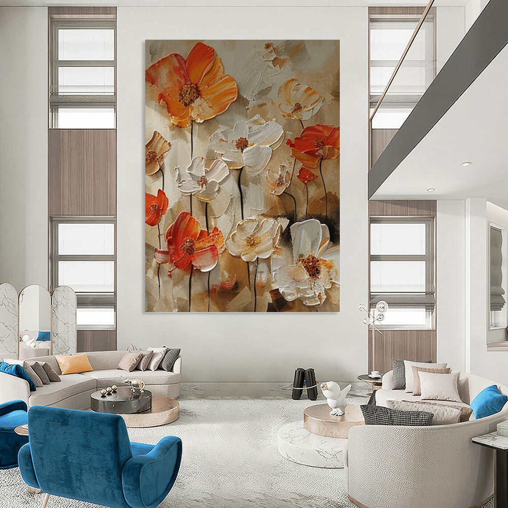 Energetic Hand - Painted Textured Abstract on Canvas for Office & Bedroom DKH1399