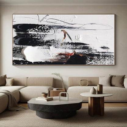 Custom Large Hand-Painted Abstract Painting for Home Music Studio Performance Wall