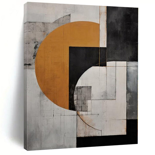 Textured Terracotta Hand-Painted Abstract Art for Mediterranean Dining Rooms