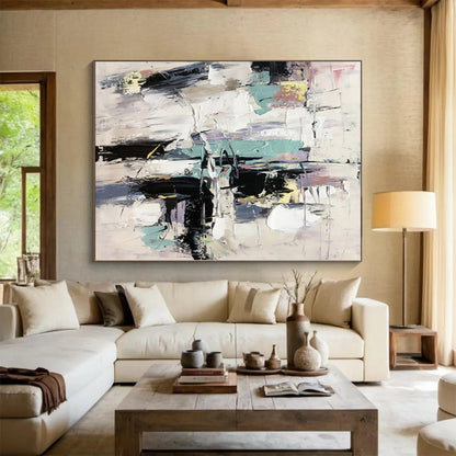 Grand Made-to-Order Abstract Wall Art for Reading Nook Window Benches