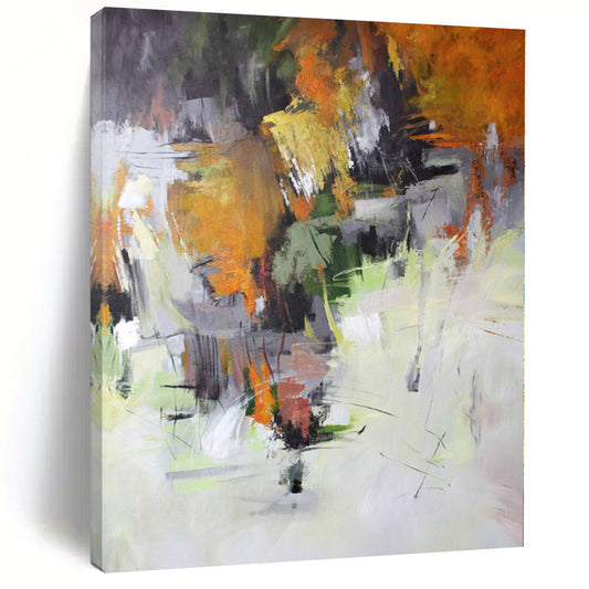 Giant Hand-Painted Abstract Canvas for Nursery Feature Walls