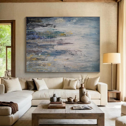 Vast Abstract Watercolor Hand-Painted Canvas for Nursery Cradle Wall