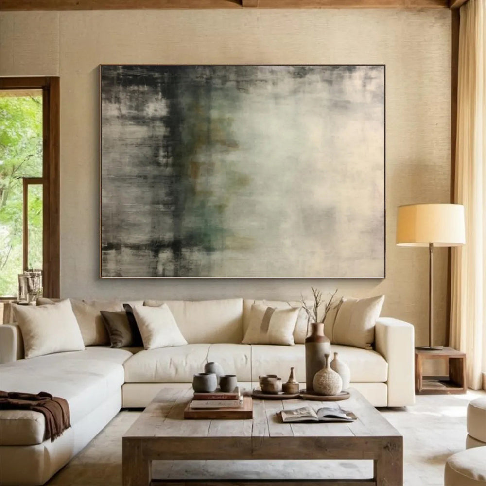 Colossal Hand-Crafted Abstract Canvas for Pet Retreat Wall