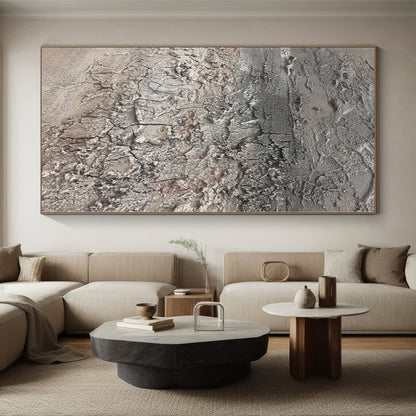 Oversized Handcrafted Abstract Canvas for Restaurant Dining Areas