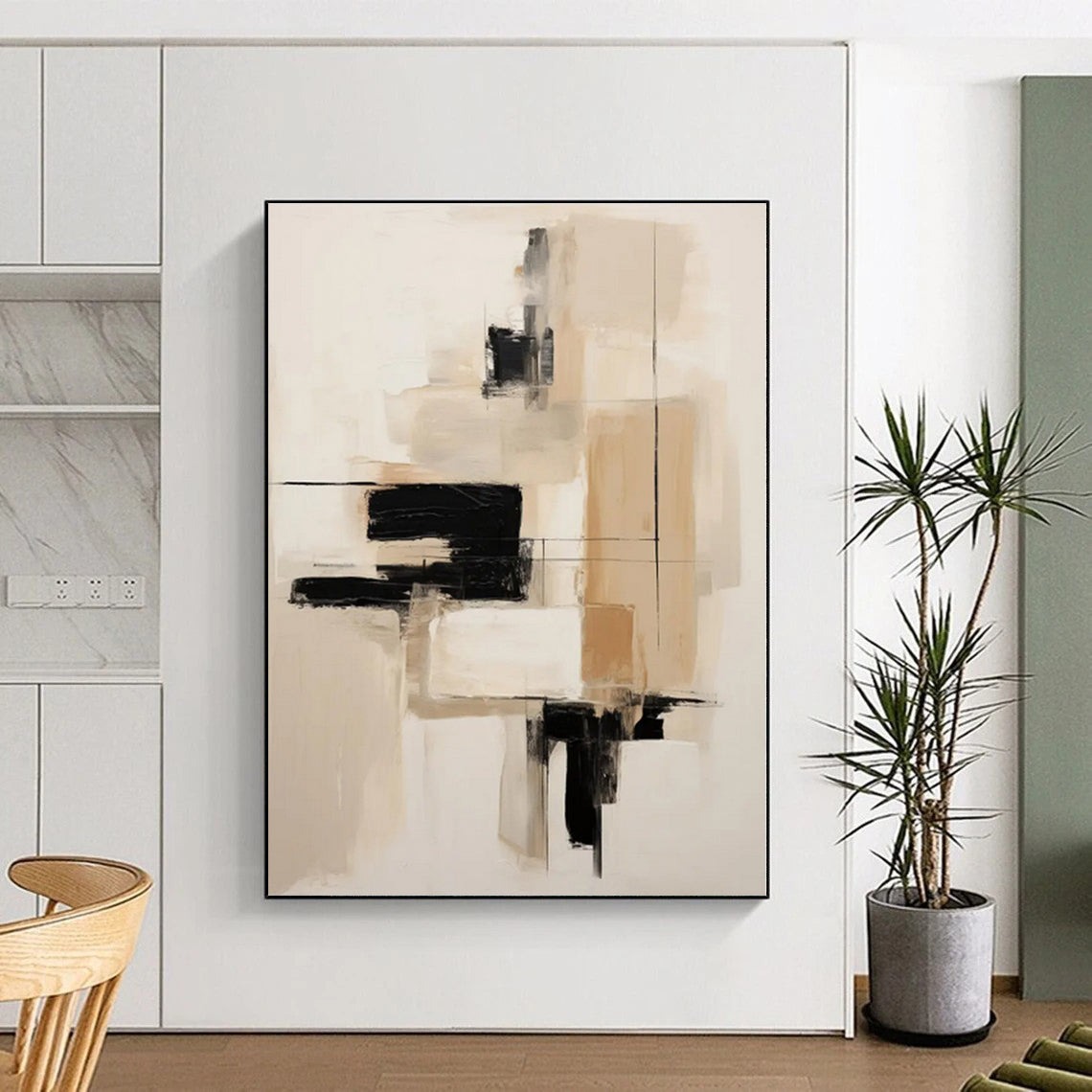 Staggering Custom Hand-Painted Abstract Painting for Home Bar Social Wall