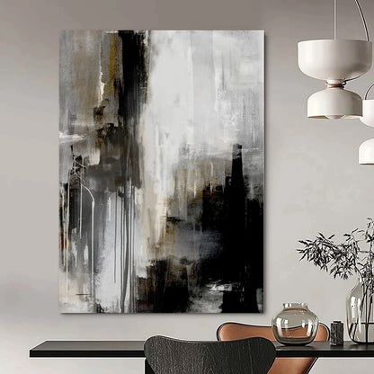 Innovative Hand-Painted Abstract Painting for Living Room Fireplace Screens