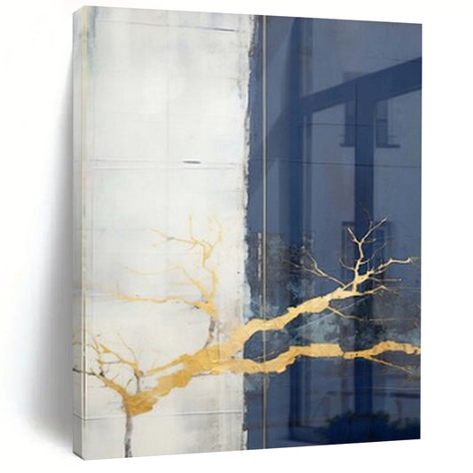 Extra-Huge Hand-Painted Modern Abstract Canvas for Family Home Basement Recreational Areas