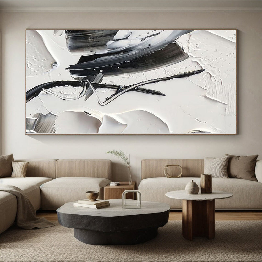 Giant Made-to-Order Abstract Painting for Living Room Fireplace Mantels