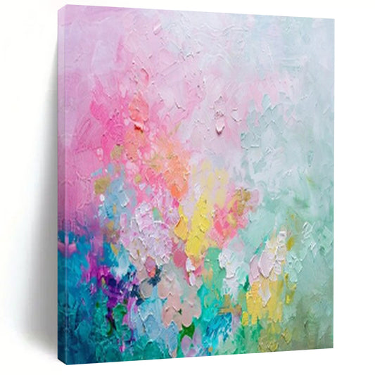 Large Hand-Painted Contemporary Abstract Wall Art for Family Home Game Rooms