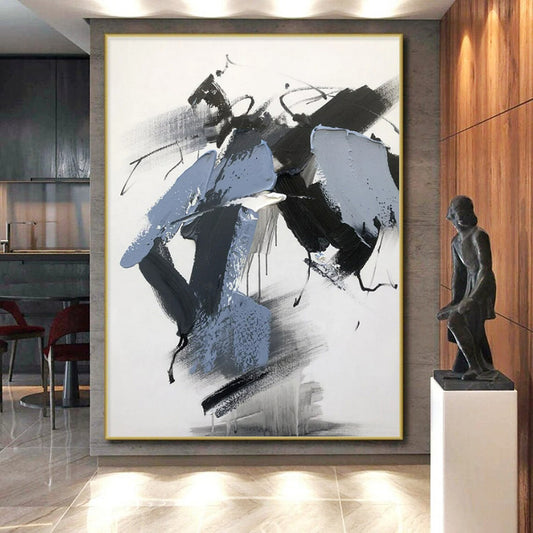 Monumental Modern Abstract Canvas for Walk-in Closet Stylish Organization