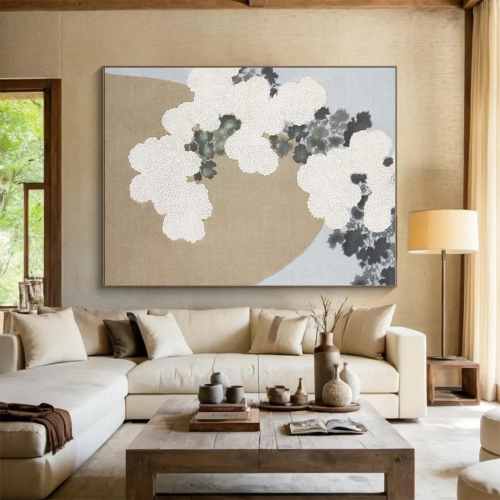 Vast Contemporary Abstract Art for Contemporary Home Wine Cellar Tasting Counter Wall