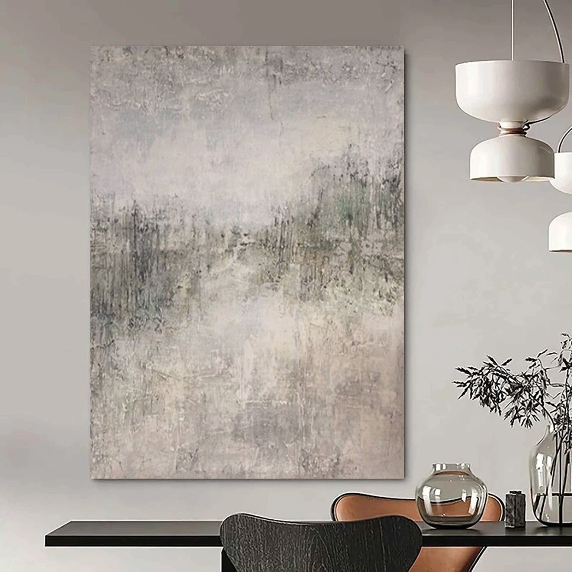 Extra-Large Hand-Painted Modern Abstract Artwork Ideal for Hotel Lobby Welcome Walls