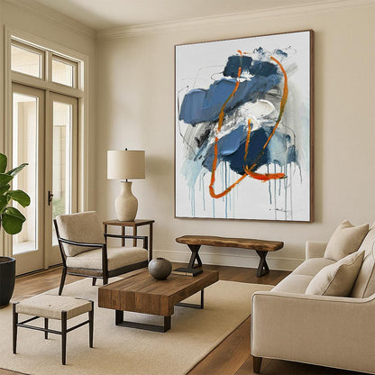Oversized Modern Abstract Canvas for Mudroom Functional and Stylish Design