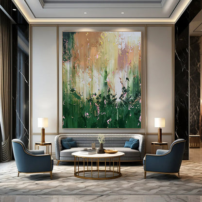 Hand-Painted Bespoke Abstract Canvas for Bar & Hotel Pool Decks
