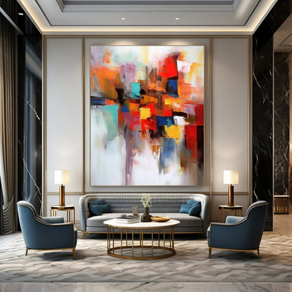 Extra-Large Modern Abstract Wall Art for Cultural Festival Exhibition Tents