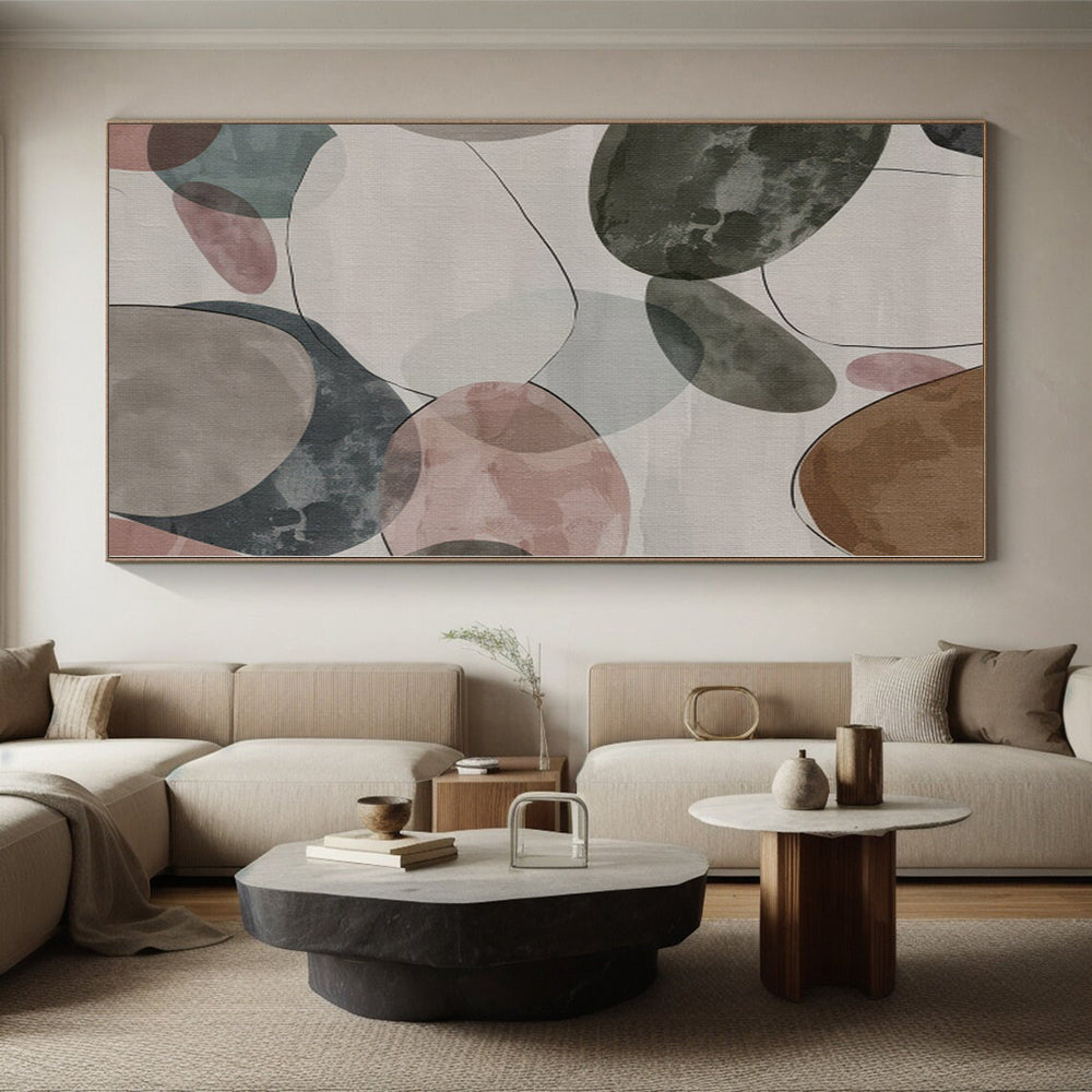 Monumental Custom Abstract Canvas for Greenhouse Interior Walls