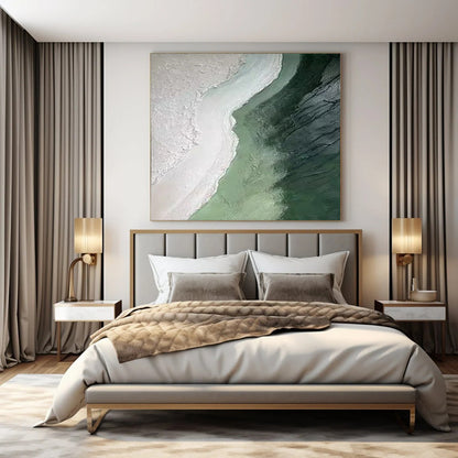 Large-Scale Hand-Painted Modern Abstract Wall Art for Yoga Studio Meditation Rooms