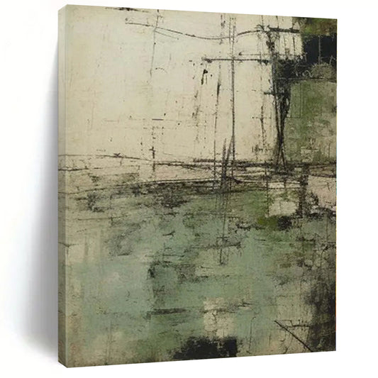 Monumental Abstract Art for Laundry Room Walls - Custom Mixed Media on Canvas