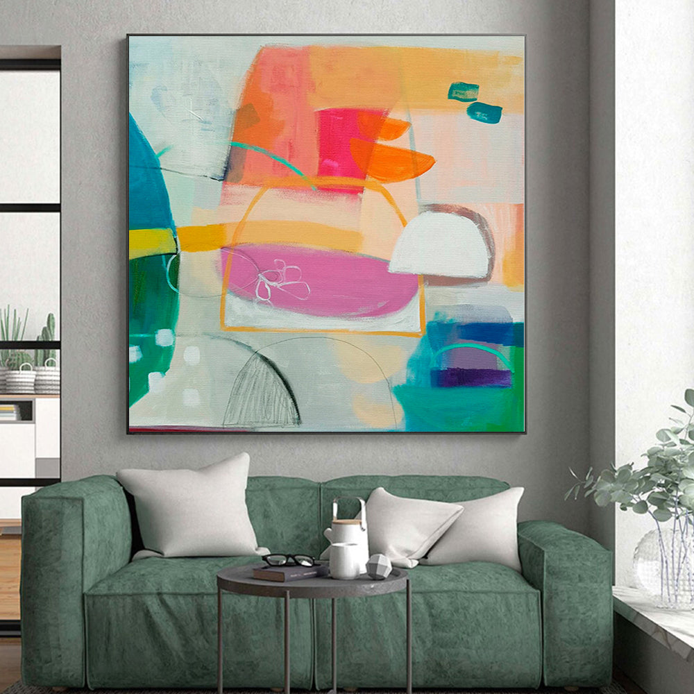Giant Made-to-Order Abstract Painting for Office Lobbies