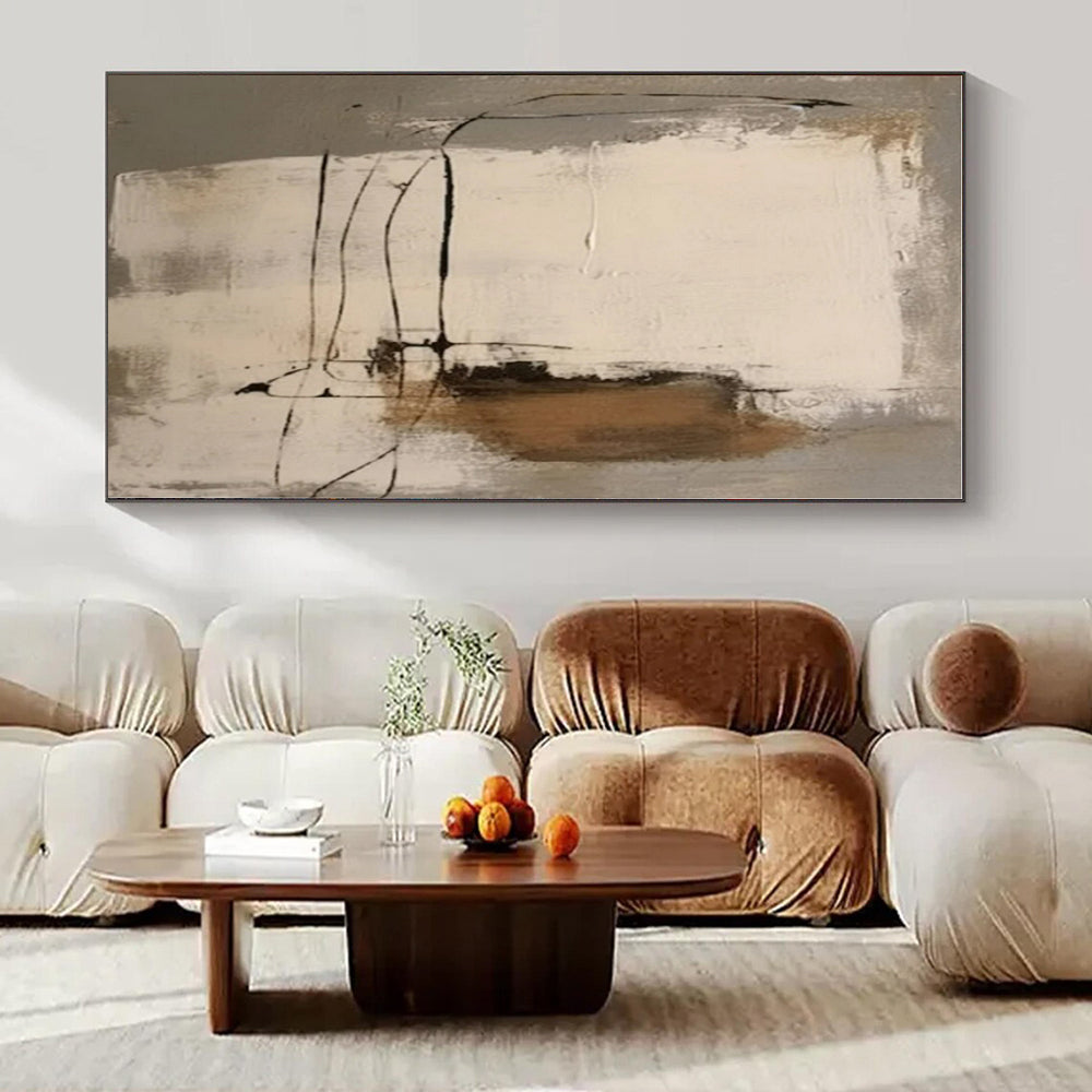 Custom Hand-Painted Abstract Wall Decor for Office Pantry Areas