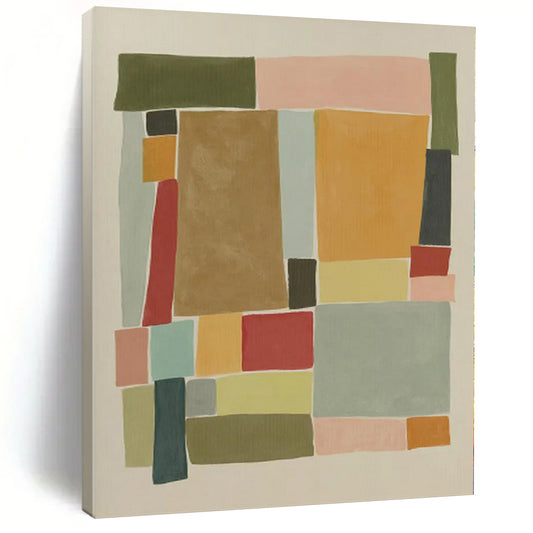 Giant Made-to-Order Abstract Painting for Living Room Bookshelf Feature Walls