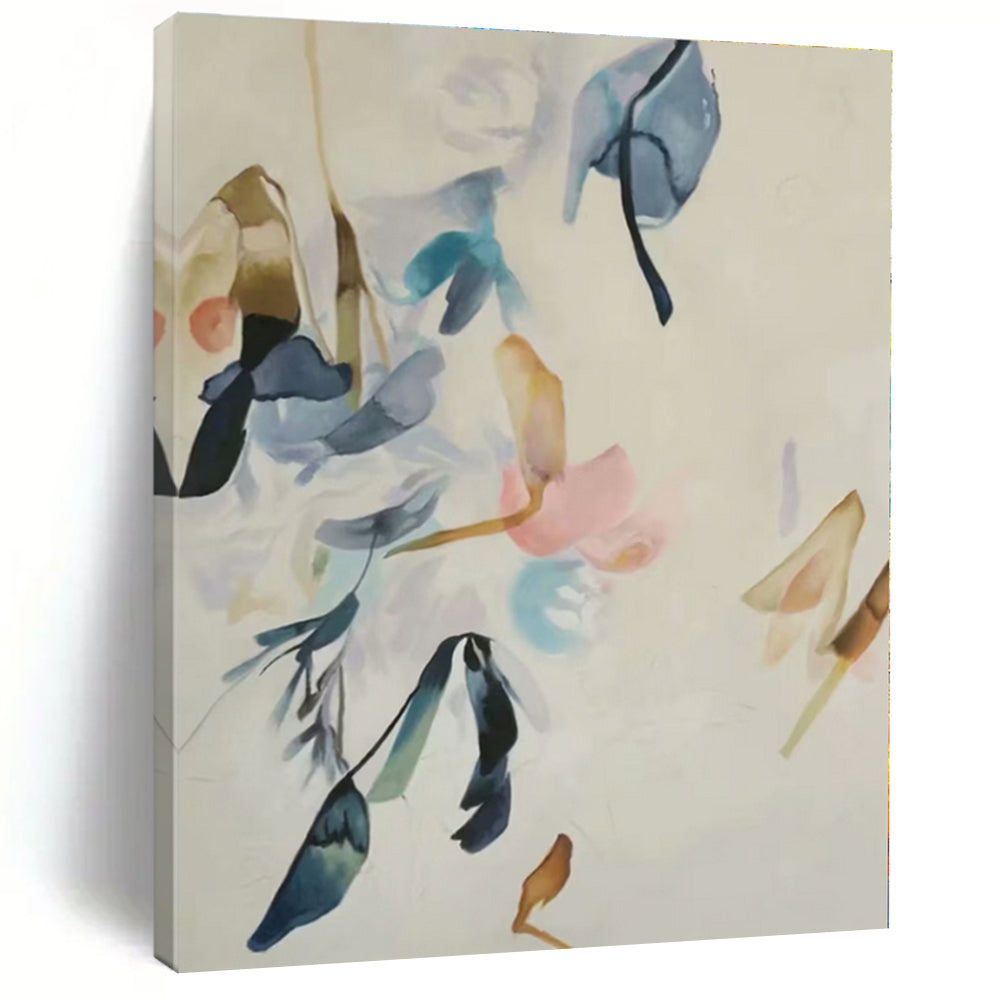 Massive Custom Abstract Painting for Home Office Video Call Background