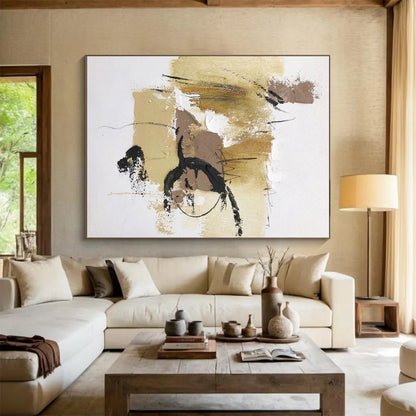 Huge Modern Abstract Painting for Home Gym Motivational Decor