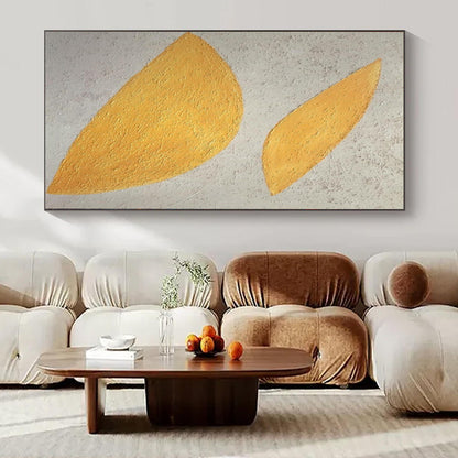 Oversized Hand-Painted Contemporary Abstract Mural for Upscale Hotel Suites